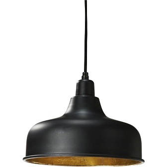 MAŁA LAMPA WISZĄCA DETROIT 26 CM CZARNY/ZŁOTY